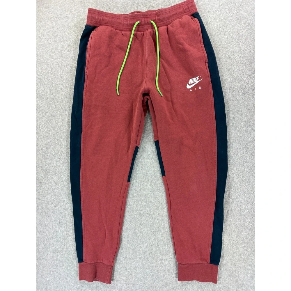 Nike 2 Tone Athletic Fit Tech Jogger Sweatpants (Men's Large) Red/Blue